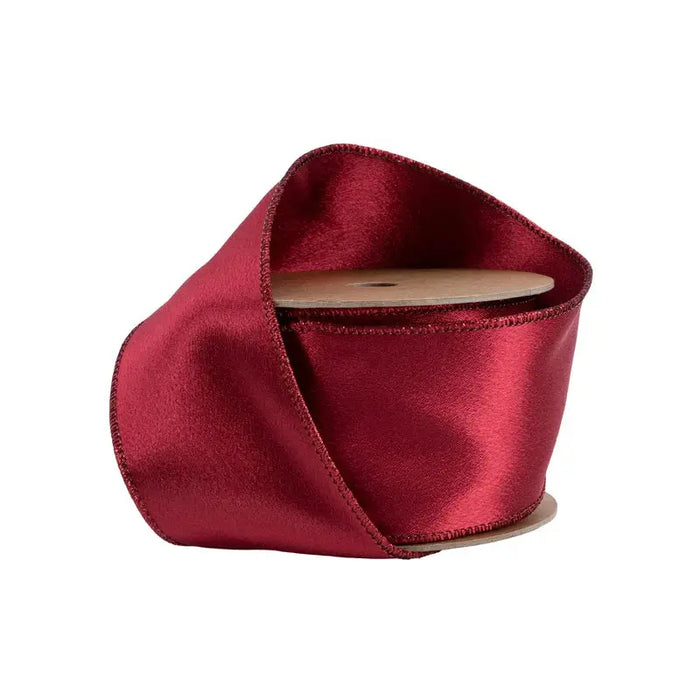 Wine Wired Shimmer Satin Ribbon 2.5" x 10yd