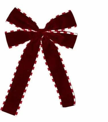 Direct Export Bow Ornament Red/White 13.5x9" - Holiday Ornaments Merchandise