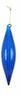Direct Export Glass Swirl Finial Ornament Blue 7.5" - Holiday Ornaments Merchandise