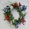 Supreme Daisy Wreath Red/White/Blue 26" - Wreaths Silk