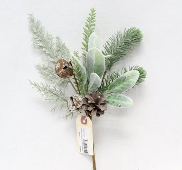 Snowy Lamb's Ear/Pinecone/Bell Pick 13''