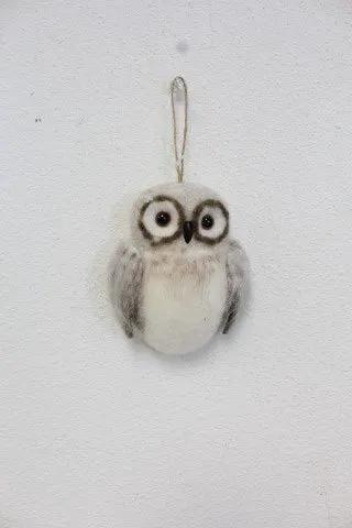 Supreme Brown-White Owl Ornament 10x5x12cm - Holiday Ornaments Merchandise