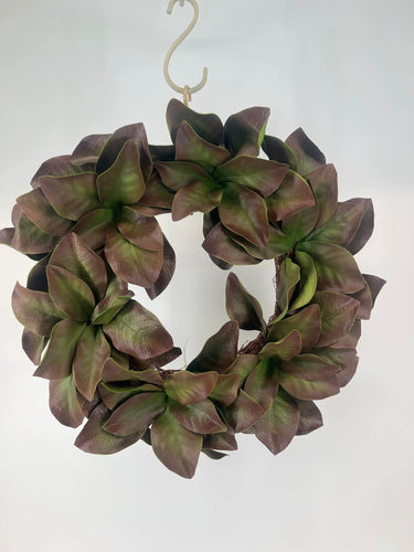 AmBest Magnolia Leaves Wreath Burgundy 28" - Silk