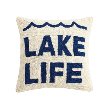 Peking Handicraft Lake Life Hook Pillow 14" x 14" - Uncategorized Merchandise