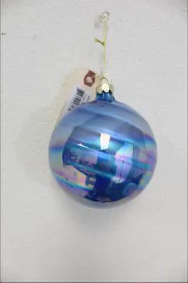 Supreme Glass Ball Ornament Blue 4" - Holiday Ornaments Merchandise