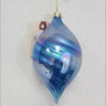 Supreme Glass Finial Ornament Blue 3x6" - Holiday Ornaments Merchandise