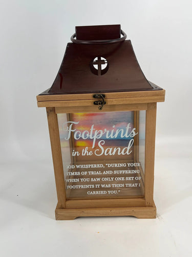 Craig Bachman Footprints in the Sand Lantern 17" - Large - Candle Holders Merchandise