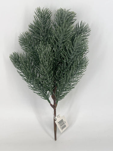 Le Fleur Frosted Pine Bush Green 12" - Artificial Shrubs Silk