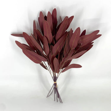 Direct Export Eucalyptus Bundle Burgundy 15" - Uncategorized Silk