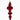 Supreme Glass Finial Ornament Red 12" - Holiday Ornaments Merchandise