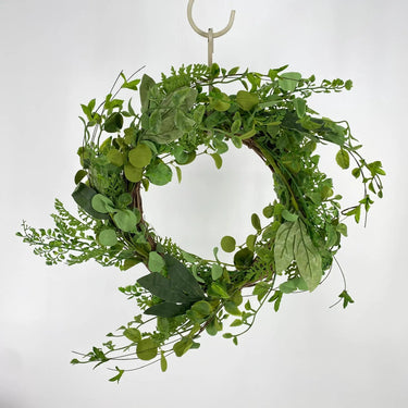 Direct Export Eucalyptus Fern Mix Wreath 24" - Uncategorized Silk