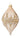 Gold beaded ornament 4-inch with white bead accents and crystal trim for holidays