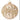 Gold beaded ornament by Raz, 4-inch holiday ornament with white pearls and gold glitter