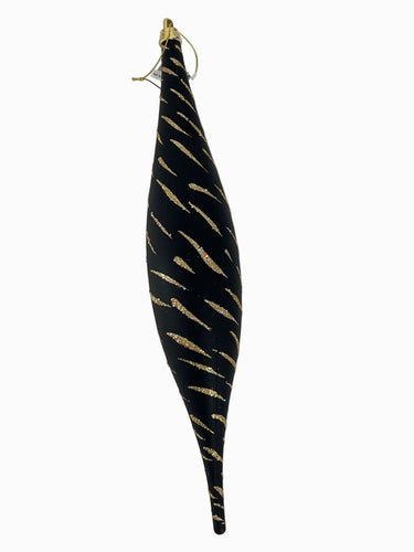 Direct Export Black/Gold Finial Ornament 13" - Uncategorized Merchandise
