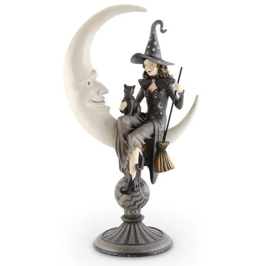 K&K Grey Moon Witch Statue 21" - Seasonal & Holiday Decorations Merchandise