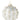 Pearl Embellished Ornament set of 2, 4 inch, white holiday ornament with gold glitter bead accents