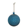 RAZ Cobalt Blue Quilted Ball Ornament 4" - Holiday Ornaments Merchandise