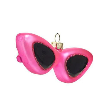 RAZ Retro Pink Sunglasses Glass Ornament 4.5" - Holiday Ornaments Merchandise