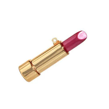 RAZ Pink Lipstick Glass Ornament 3.5" - Holiday Ornaments Merchandise