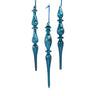 RAZ Blue Finial Ornament (Box of 3) 3 Asst 11" - Holiday Ornaments Merchandise
