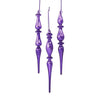 RAZ Purple Finial Ornament (Box of 3) 11" - Holiday Ornaments Merchandise