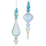 RAZ Pearlescent Blue Finial Ornament (2 Asst) 11.75" - Holiday Ornaments Merchandise