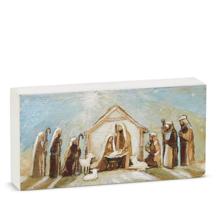 Miraculous Night Nativity Block 10"L x 5"H