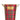 Buckets in red plaid Christmas pattern, set of 2 with gold rims and handles, featuring Merry Christmas plaques