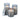 A&B Set of 3 Grey Real Flame-Effect LED Wax Candle 4", 5", 6" - Flameless Candles Candles/Fragrance