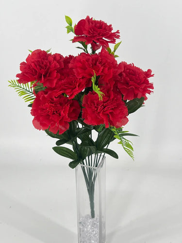 Fortune Carnation Bush Red 18” - Silk