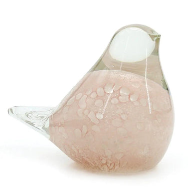 Diamond Star Pink Glass Bird Figurine 5"L x 3"W x 3.5"H - Figurines Merchandise