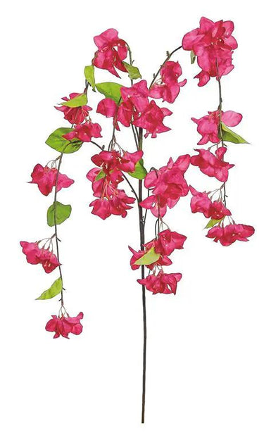 Select Hanging Bougainvillea Spray Fuchsia 49" - Artificial Flowering Plants Silk