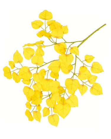 Greenhouse International Aspen Cottonwood Leaf Spray Yellow 27" - Uncategorized Silk