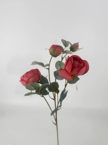 Supreme Rose Spray Red 28" - Artificial Flowering Plants Silk