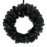 Liberty Floral Black Tinsel Wreath 24" - Wreaths Silk