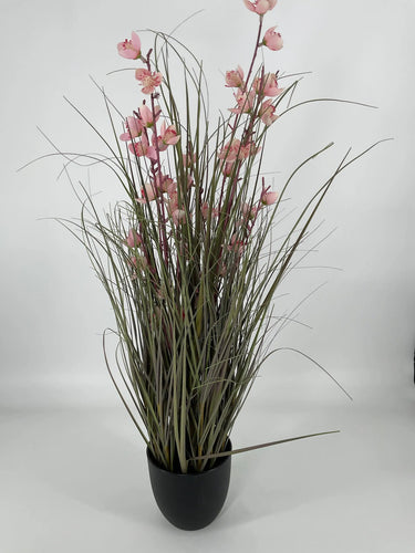 Le Fleur Wild Flower Onion Grass in Pot 24" - Artificial Flora Silk