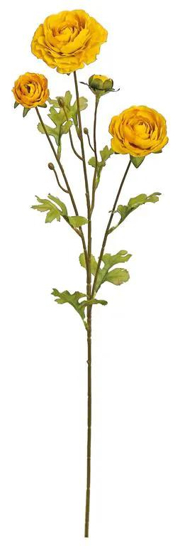 Select Ranunculus with Bud Spray Mustard 26" - Artificial Flowering Plants Silk