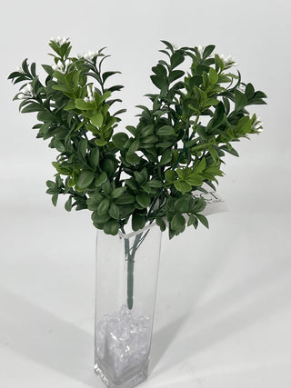 UV/FR Boxwood Bush w/ Flowers 12"