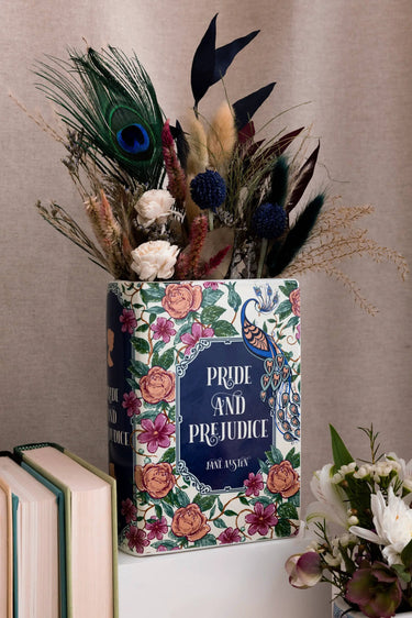 Steel Mill and Co. Pride and Prejudice Large Book Vase - Vases Merchandise