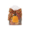 Aromatique Pumpkin Spice potpourri in a clear bag with orange plaid ribbon