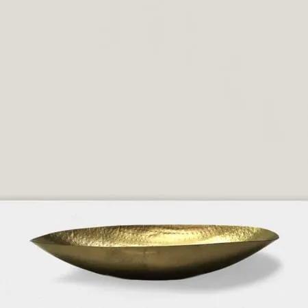 Iron Gold Hammered Boat 18''x3''x6''