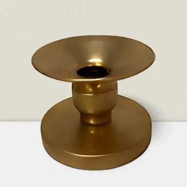 SNK Iron/Gold Taper And Pillar Candleholder 3" X 3.5" - Candle Holders Merchandise