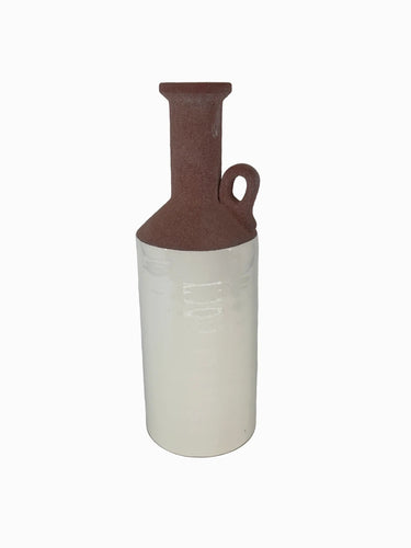 Deco Marché White Rust Ceramic Vase 5" x 15" - Vases Merchandise