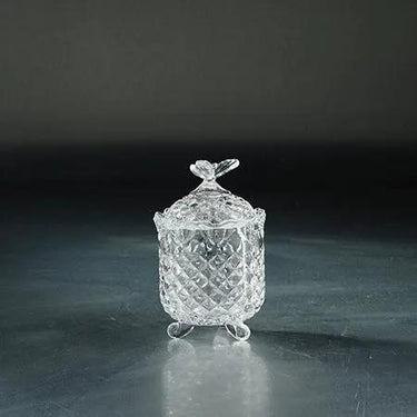 Diamond Star Clear Glass Jar with Buterfly Lid 4"W x 6"H - Uncategorized Merchandise