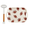 Mud Pie Football Tray with Spatula 11.5" x 16.5" - Serving Trays Merchandise