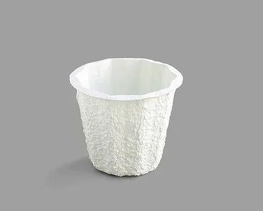 DWF, Direct Floral Mache Planter w/ Plaster & Foam 6J 7¼" Dia x 7¼" H - Papier Mache Shapes Silk