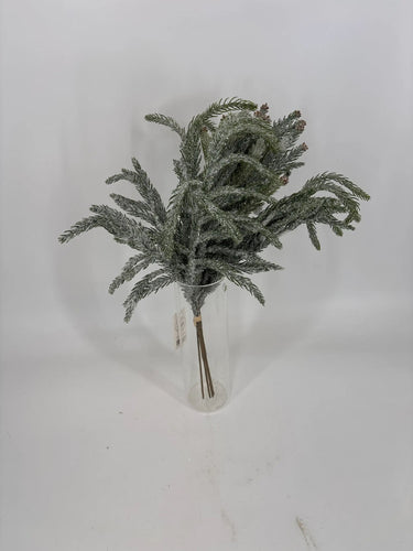 Le Fleur Fresh Touch Snow Pine Bundle Green 20" - Artificial Non-Flowering Plants Silk