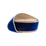 La Ribbons Wired Premium Velvet Ribbon Royal Blue w/ Gold Dupioni-Fused Backing 1.5"Wx10yd - Velvet Ribbons Ribbon