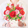 FreshCut Paper LLC Blooming Roses Pop-up Greeting Card - Greeting Cards Merchandise