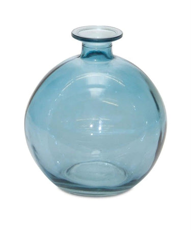 Melrose Blue Glass Vase 5.5"H - Vases Merchandise